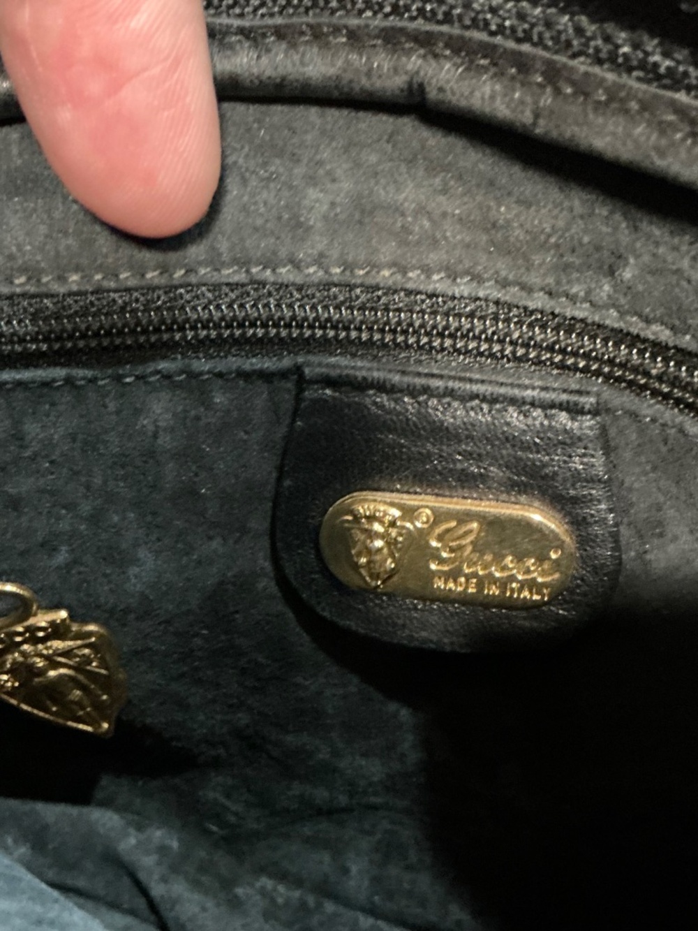 Vintage Gucci genuine ostrich crossbody bag black - Picture 9 of 16